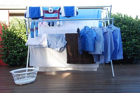 Huge capacity clothes drying rack hang sheets and towels Huge capacity clothes drying rack comfortably accommodate sheets and towels as well as more